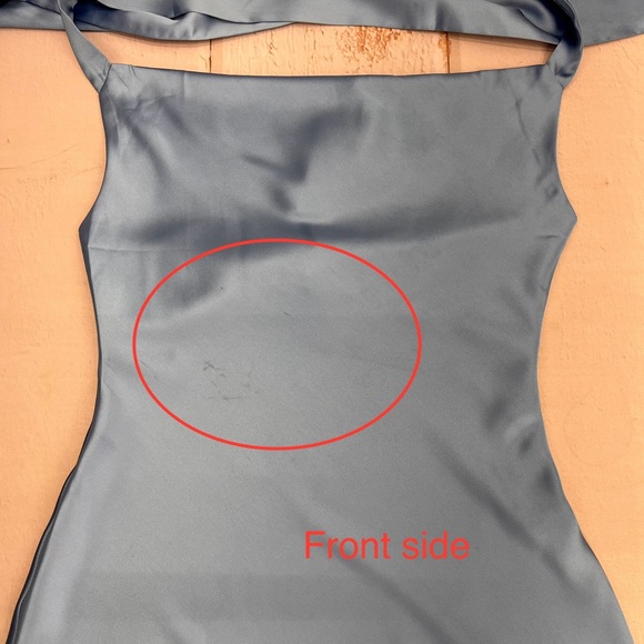 NWT Women's Cowl Neck Halterneck Slip On Backless Satin Mini Dress Sexy Silky XS - Picture 8 of 17